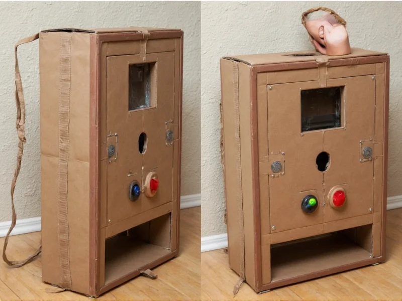 DIY human slot machine costume made from cardboard