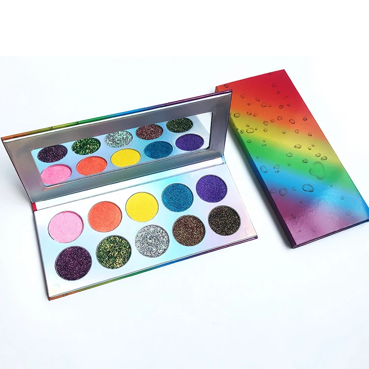 

Chrome high pigmented eye shadow palette private label Make Up Rainbow Eyeshadow Palette