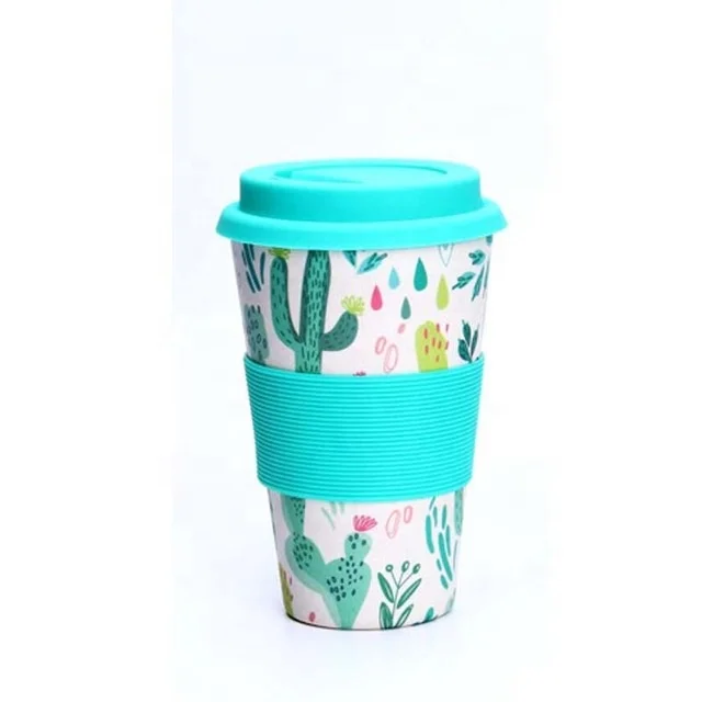 

Reusable Bamboo Fibre Travel Cup Thermal Insulated 400 ml Natural Eco Coffee Mug, Pantone