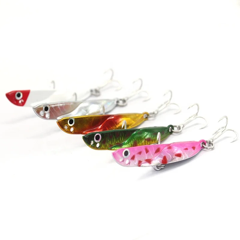 

OEM and on stocks VIB lure bait spined iron plate zinc alloy material vib sinking fishing lure for boat fishing freshwater, 5 colors