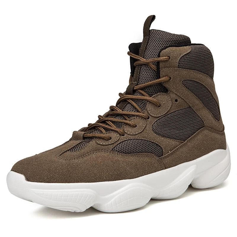 

High Ankle Athletic Breathable Fashion Yeezy Shoes Sneakers Boots, Beigh,brown,black