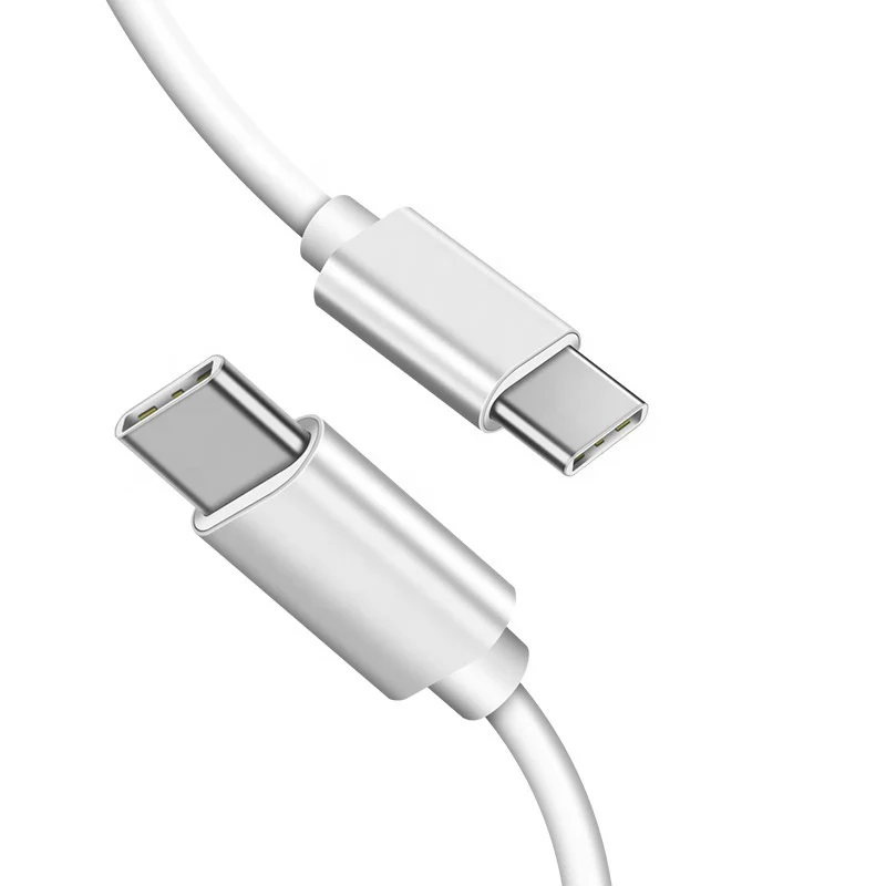 

USB C to USB C Cable 100W 5A USB Type-C TPE Fast Phone Charging Cord For Computer For Phone, White