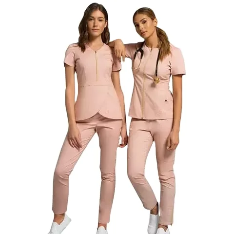 

New Style Women Nurse Uniform Doctor Slim Fit Mandarin Collar Professional Scrubs Hospital Uniforms for Hospital Medical Fabrics, Customized