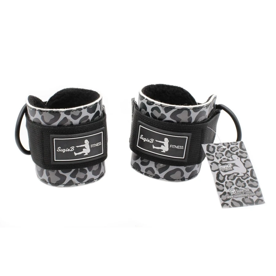 

CHOOYOU Custom leopard print Fitness Ankle Strap Ankle Strap Reinforces Double D-Ring for Cable Machines, Customized color