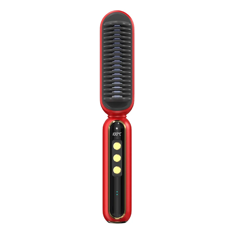 

Private Label One Step Salon Hot Air hair straightener Brush 200 degree Hot Combs Electric, Green,red