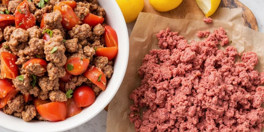 Chipotle in adobo and cocoa powder seasoned ground beef
