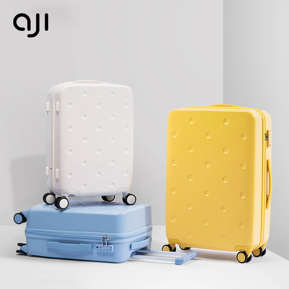 

Aji custom suitcase luggage fashion hardware custom wholesale spinner organizer TSA lock travel suitcase, Customized color