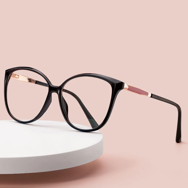 

Wholesale Good Quality Cat Eye Eyewear Frame TR90 Women Blue Light Glasses Computer Anti Radiation Glasses, Custom colors