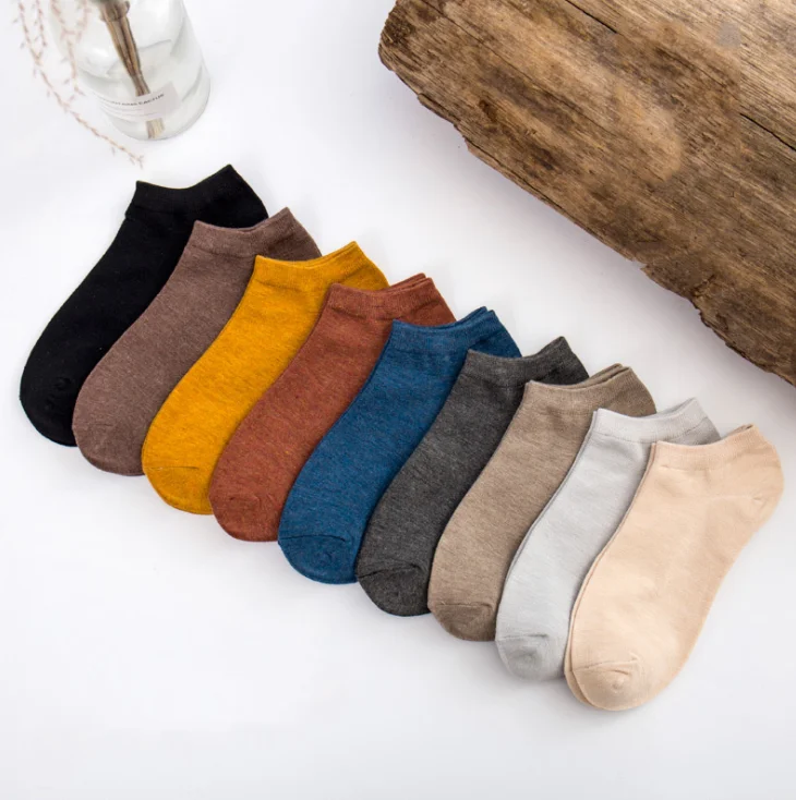 Men's boat socks Bamboo fiber low-cut socks Summer thin Solid color short socks