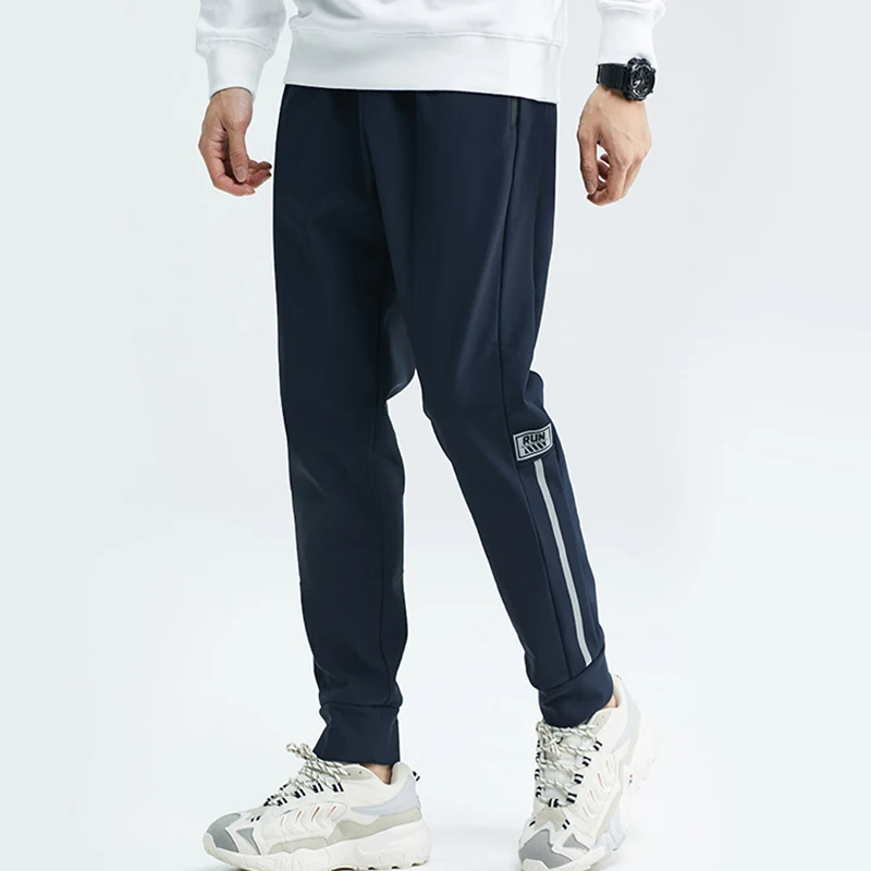 

Winter plus velvet warm casual jogger pants men's loose large size training beam foot fitness sweatpants