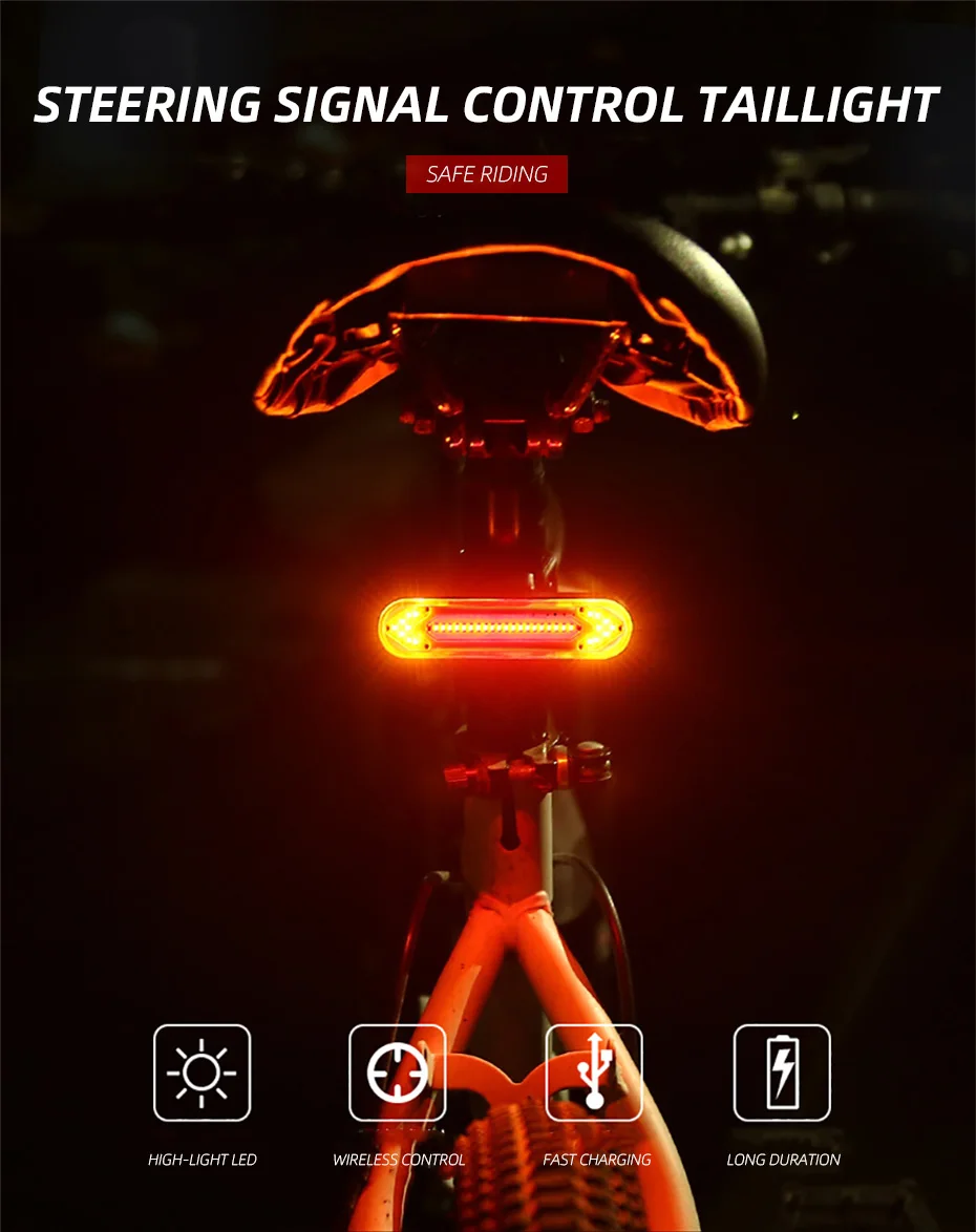 Victgoal Usb Bike Light Smart Bicycle Rear Light With Remote Indicator Light Buy Usb Bike