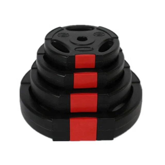 Wholesale Fitness Weight Lifting PE Barbell Plates Gym Sand Filled Weight Plates