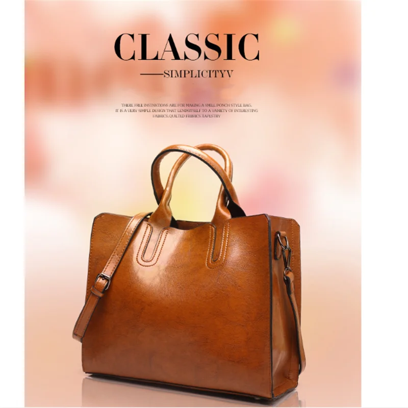 

Top Handle PU Faux Leather Plain Shoulder Tote Bag Large Capacity Shopping Commuting Handbag HF113-20020