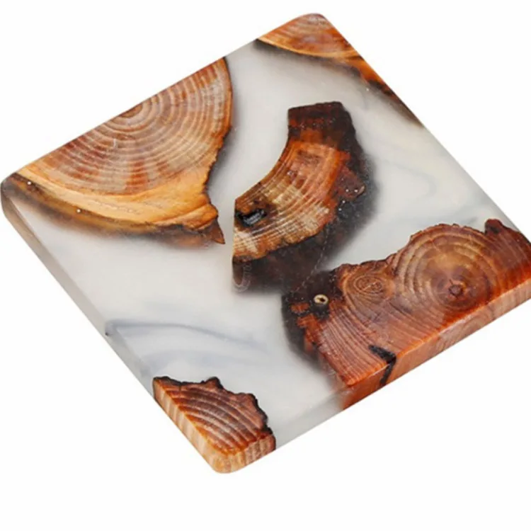 

Creative wooden cup mat coaster square shape, As picture shows