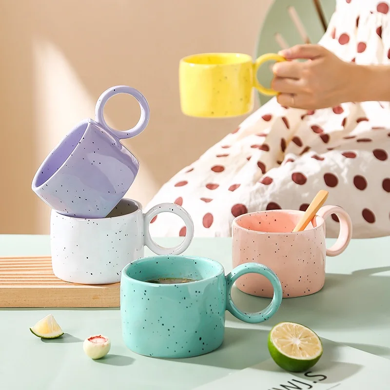 

Whole Korean style 300ml ceramic mug creative milk cup porcelain coffee mugs