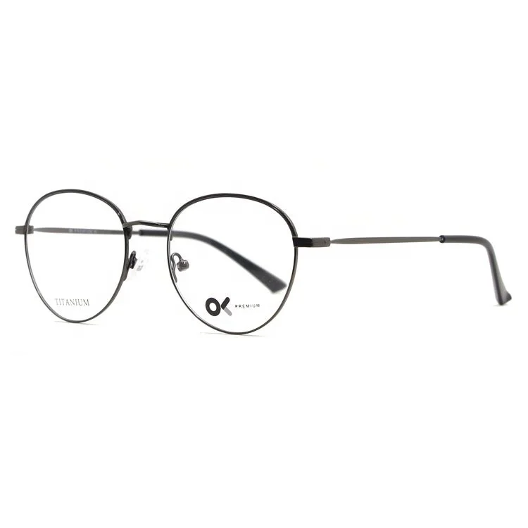 

Newest Hot Selling Round Titanium Frames Optical Eye Wear, Gun/gold/silver/mat silver