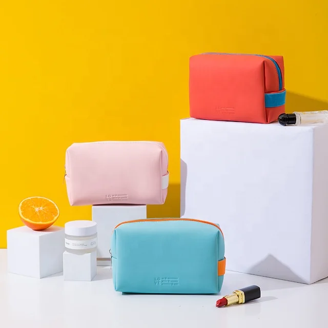 

Instagram Toiletry Bag PU Waterproof Makeup Pouch Portable Travel Cosmetic Bag, Red, yellow, pink, blue, royal blue