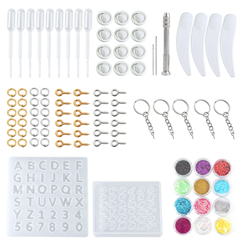

DIY Resin Silicone Molds Kit Excellent Clarity Epoxy Resin Molds Kit for Jewelry Making