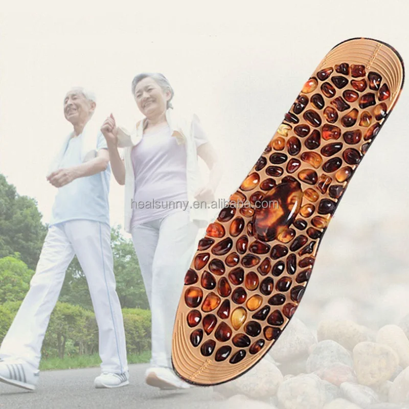 

Promoting Blood Circulation Cobblestone Acupuncture Massage Insoles, Brown