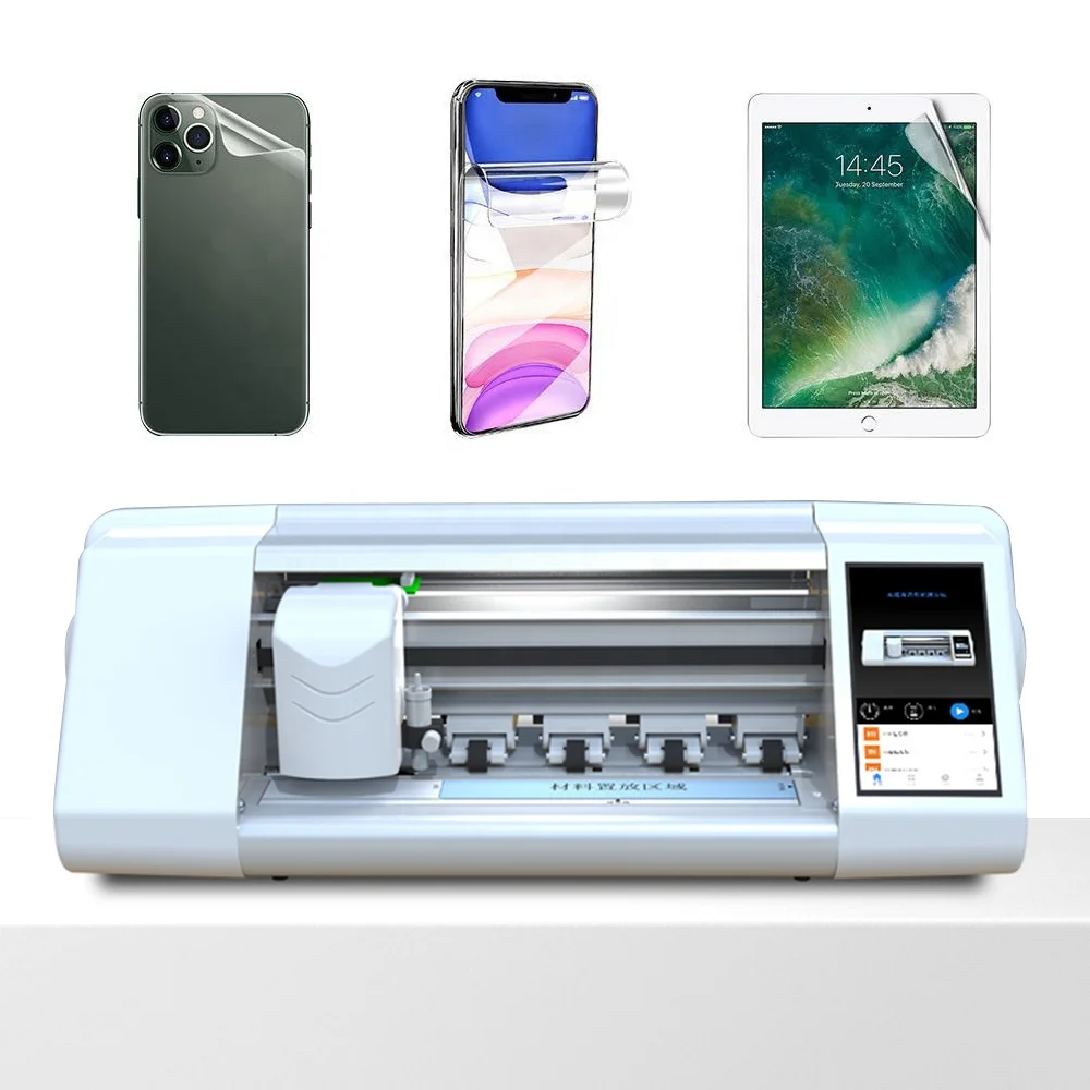 

10000+ Models cell phone TPU hydrogel film tempered glass cutting machine making nano screen protector for any models cell phone, White black/ oem available