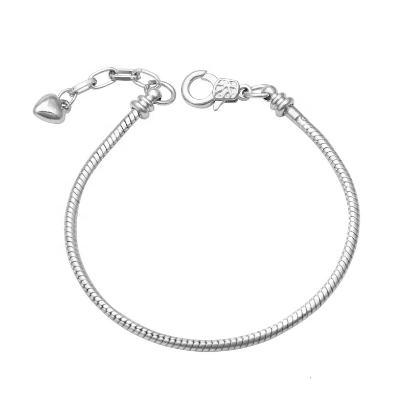 

DIY Initial Chain 3mm wholesale adjustable basic expandable bracelet for charms Newest Design bracelet custom alloy snake chain, Sliver,gold,rose