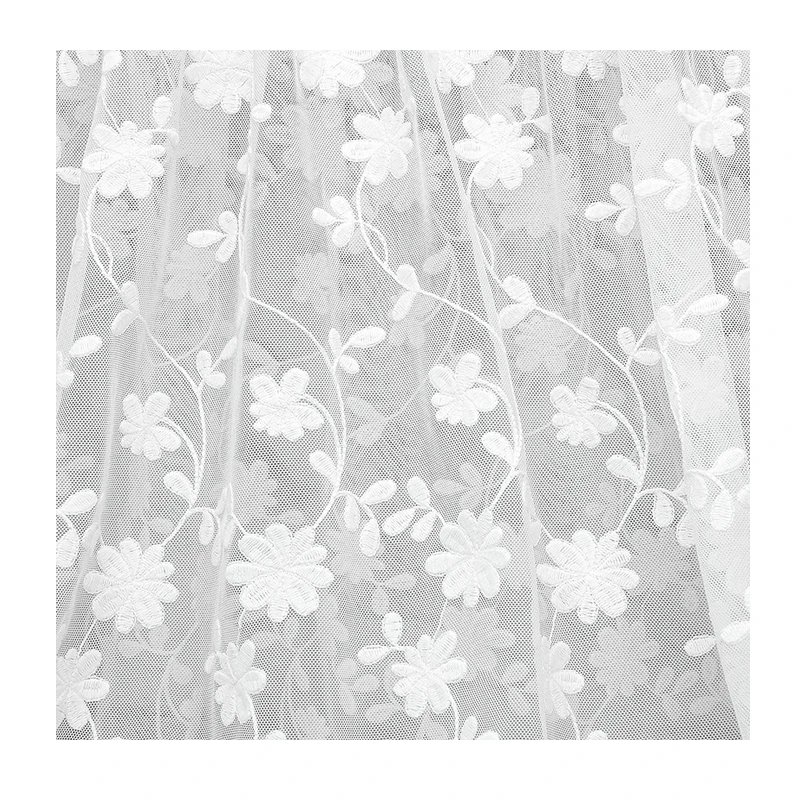 

Customized Nigeria popular flower design apparel fabric 140cm wide white cotton swiss mesh lace fabric, Accept customized
