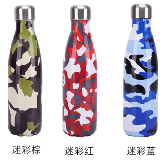 

Sports coke bottle outdoor 304 stainless steel Camouflage Coke Cup, Customized color