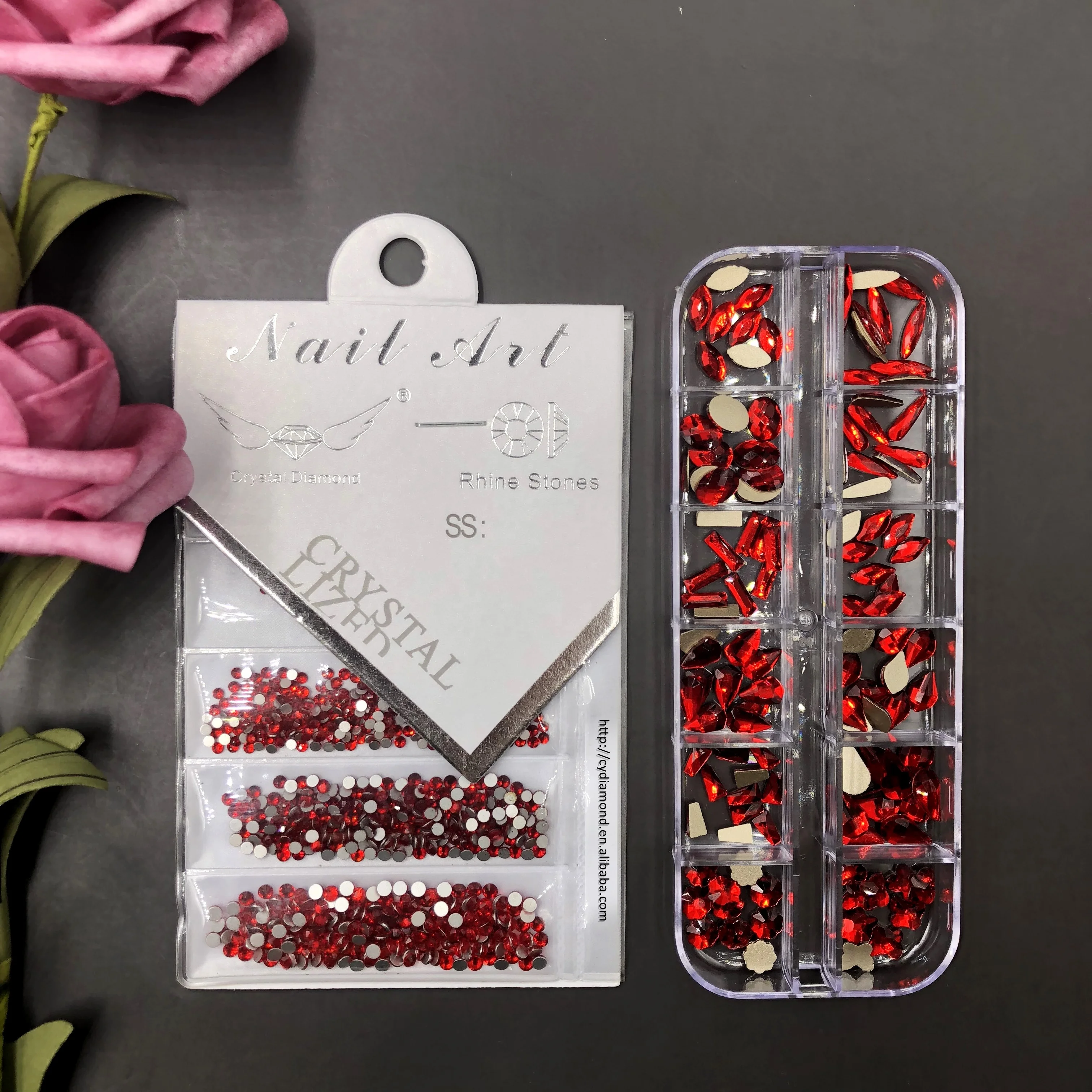 

Siam Rhinestone Kit Glass Bulk Wholesale Nail Box Art Crystal Designs Ab Rhinestones Flatback