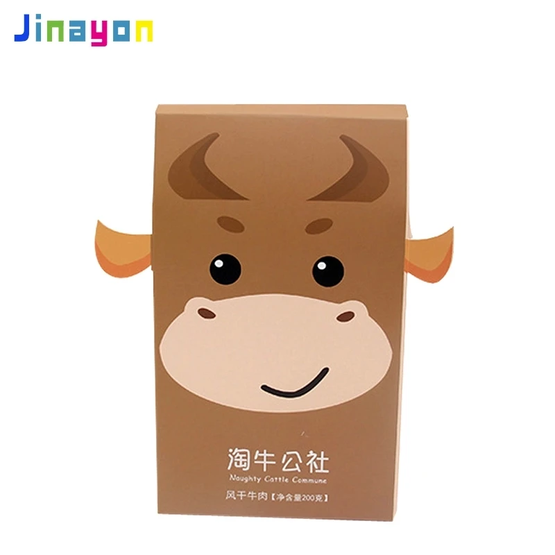 product jinayon custom design white card snack soft box with cow animal shape box for chocolate packaging-40