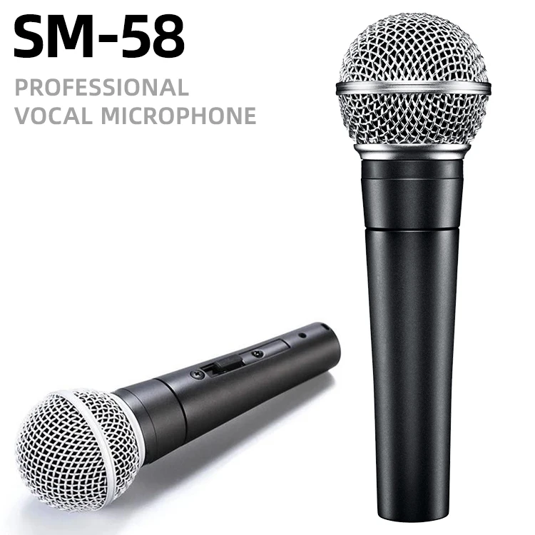 

Wholesale price metal material handheld wired dynamic karaoke microphone sm58