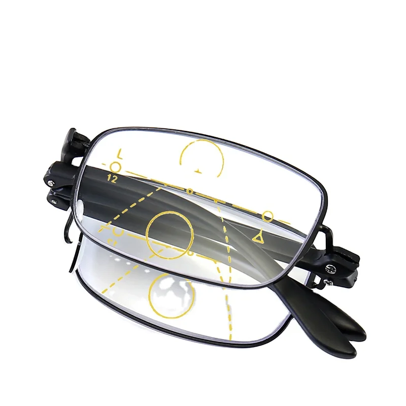 

[RTS] Light weight folding anti-blue progressive reading glasses men fashion PC frame glasses, Customize color