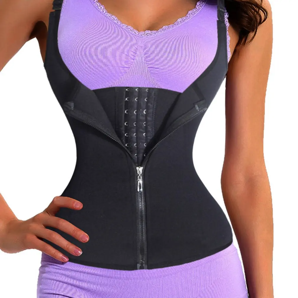 

Fajas Women Burn Fat Sauna Sweat Vest Waist Trainer Body Shaper Tummy Control Shapewear with Adjustable Straps