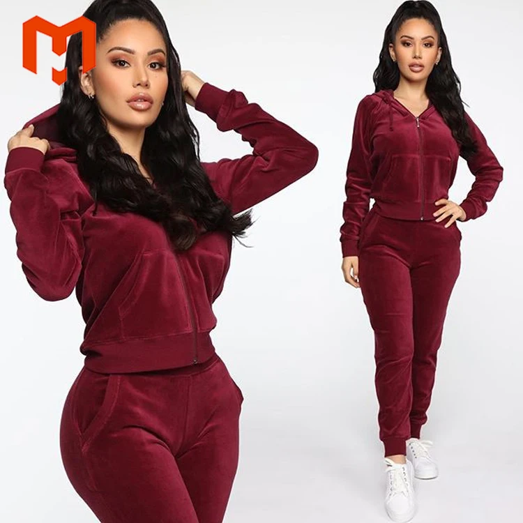 

2020 New Arrivals Autumn Women Sets Feet Zip Matching Sweat Suits Jogging Suits Custom Tracksuits, All color avaliable