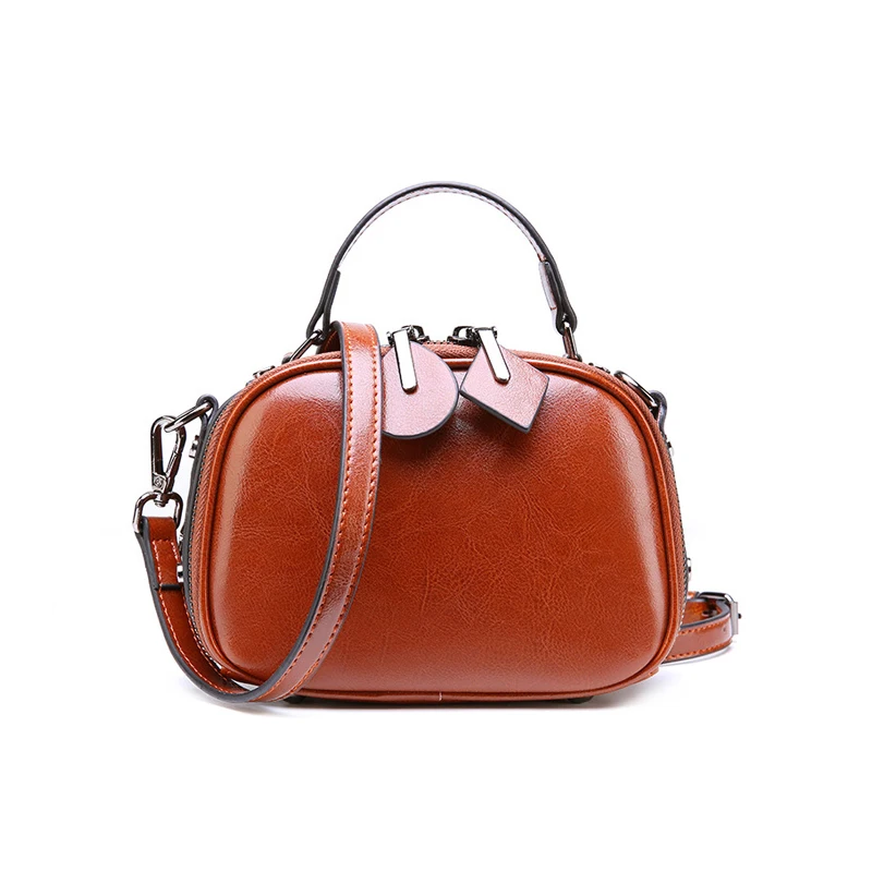 

Fashion Lady Real Cowhide Leather Crossbody Bag Leather Women Sling Bag Shoulder Bag, Wine red, black, purple, brown