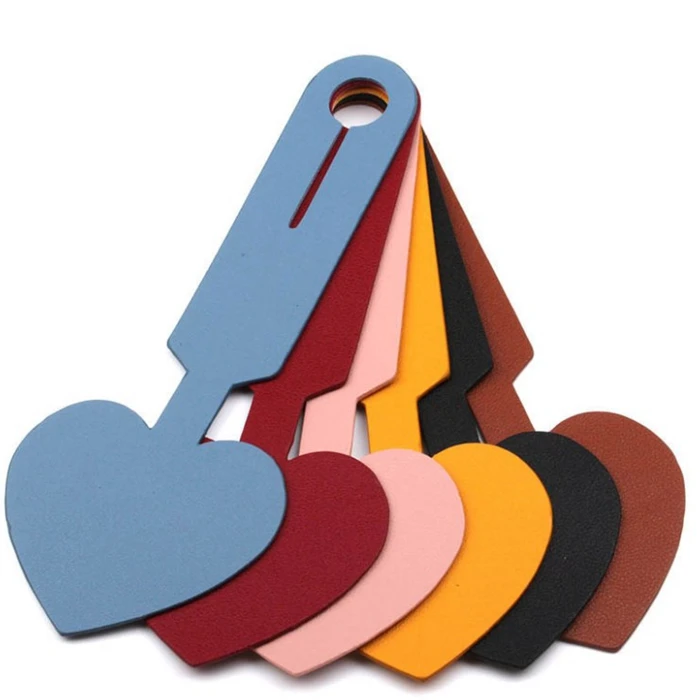 

heart shape personalize genuine leather luggage tags, As picture