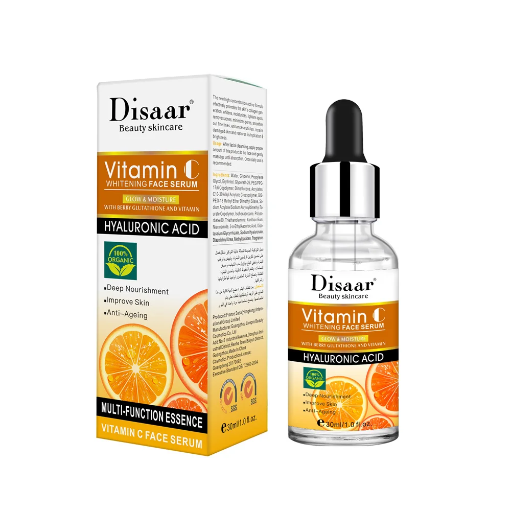 

Hyaluronic Acid Vitamin C Face Serum Organic Skin Care Essence Cosmetic Skin Tightening Wrinkle Removal Productos De Belleza