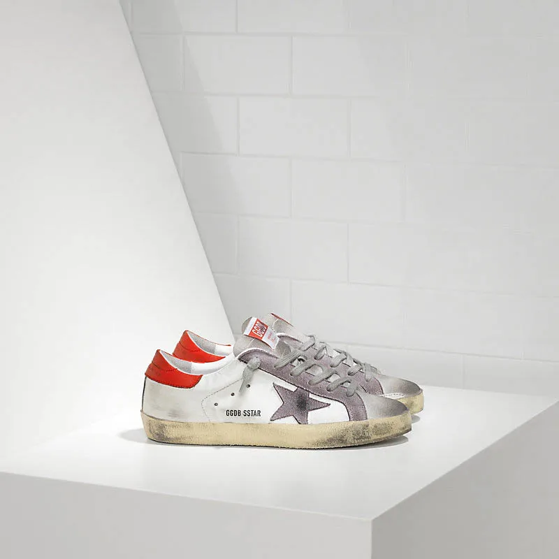 

Goldens Sneakers SUPER STAR in Pelle e Stella in Camoscio WHITE RED VIOLET STA gooses Shoes, 20colors