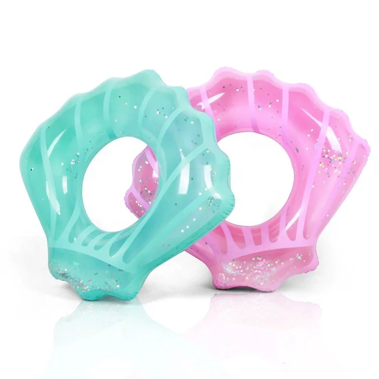

Transparent Sequins Adult Swim Rings Netflix New Shell Swimming Ring Inflatable, Picture shows