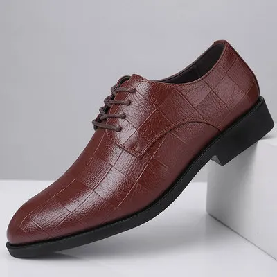 

Men's Casual Shoes Plus-Size Business Dress Shoes Pointed Lace Up Wedding Shoes