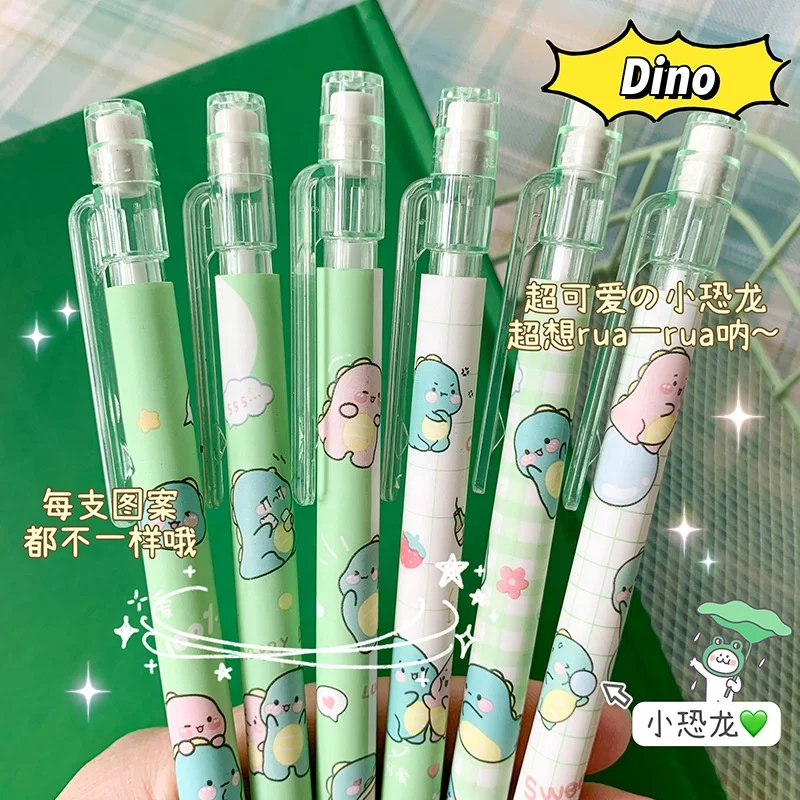 

Creative cartoon cute dinosaur kids plastic 0.7 lead mechanical pencil 0.5mm