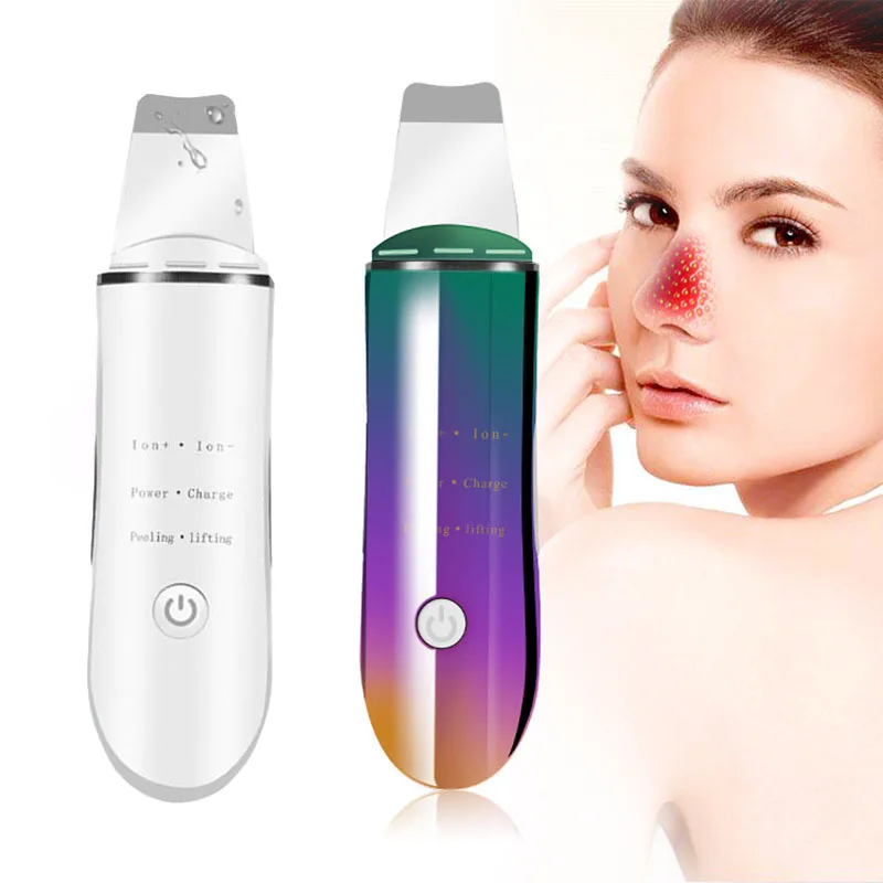 

Ultrasonic Skin Scrubber Deep Cleaning Blackhead Remover Acne Treatment Anti-Wrinkle Face Lift Beauty Massage Instrument
