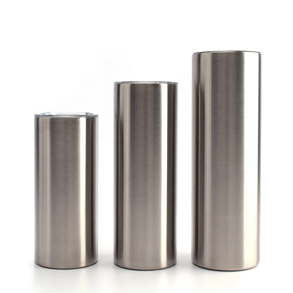 

20 oz Straight Skinny Tumbler Stainless Steel Double Wall 30 oz Vacuum Insulated Tumblers with Lid and Straw