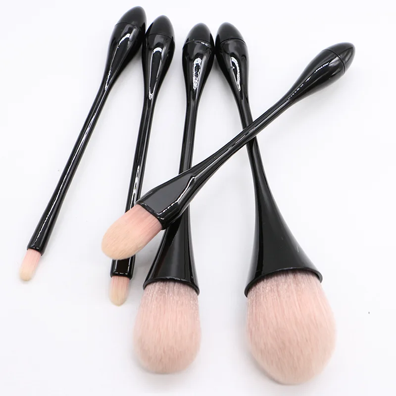 

2021 New Hot Selling Gobet Xiaomanyao Red Black Makeup Brush Set 5 pcs Brushes brochas para maquillaje, Black and red