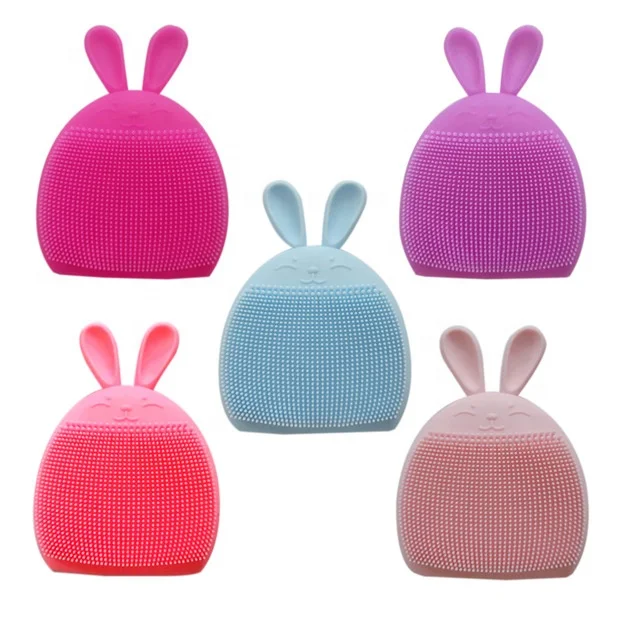 

Soft Exfoliators Cleaning Tool Massage Washing Pore Cleanser Silicone Face Scrubber, As pictures