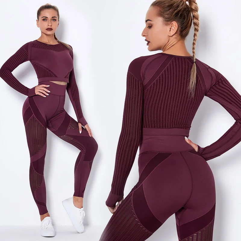 

Athleisure Malla Ropa Deportiva De Gym Mujer Work Out Apparel Woman Conjunt Deport Muj Pakaian Olahraga 2021 Women Yoga Sets