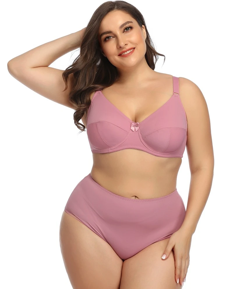 

Wholesale cheap Glossy plus-size bra suits Ultra-thin sexy underwear comfortable breathable large bra sets