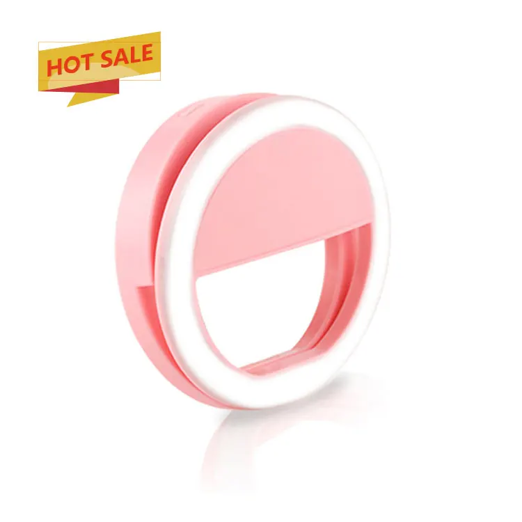

Wholesale Portable Phone Clip Rechargeable Usb Camera Flash Dimmable Led Selfie Phone Ring Light, Black,white,blue,pink,green