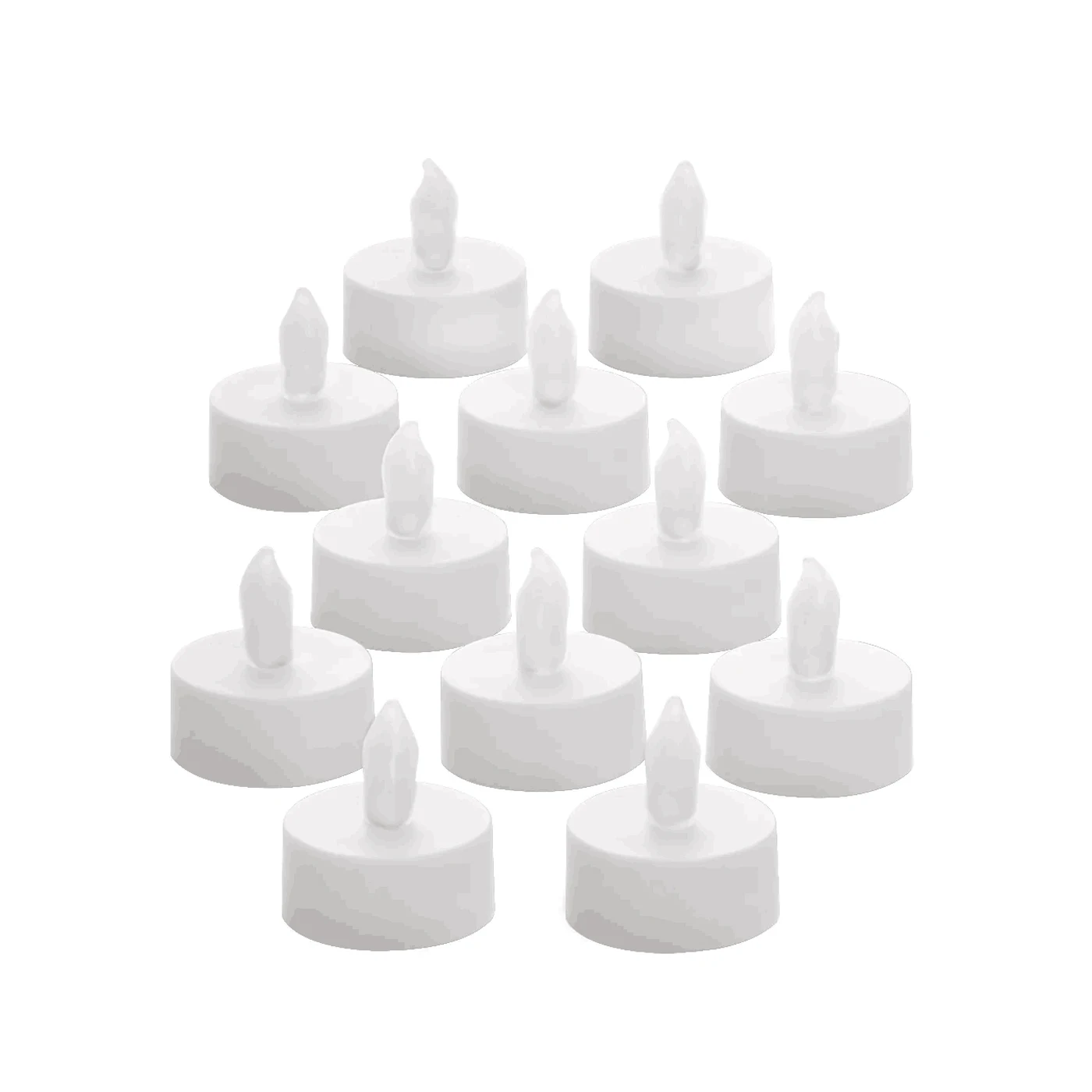 12Pack Flameless Led Plastic Tealight Candles White Led tea light