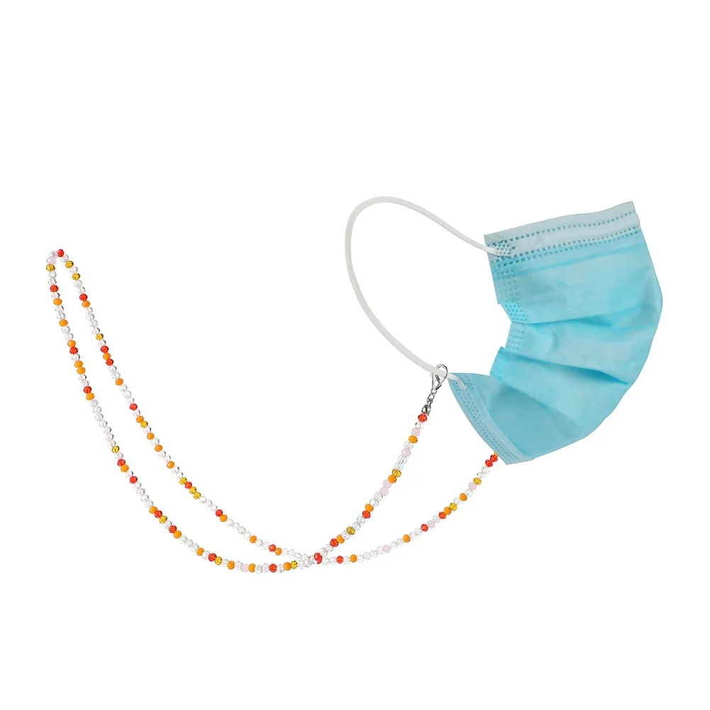 

Maskstrap Colorful Crystal Beaded Lanyard Anti-Lost Eyewear Accessories Facemask Neck Chains Face Masking Holder Accessory