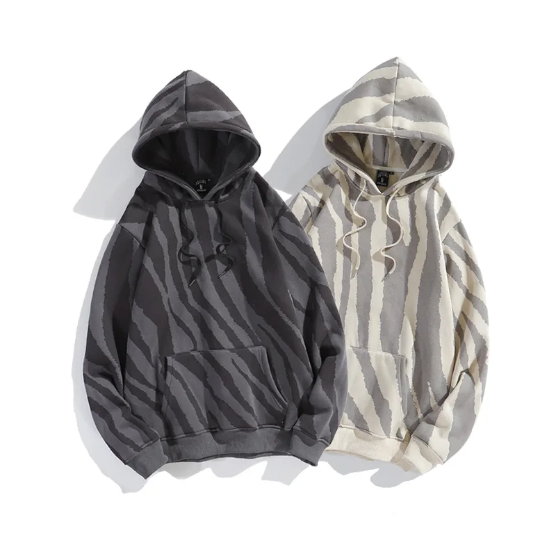 

Winter Men Hoodies Plus Size Tie Dyed Loose Printed Hip Hop Men Casual Sweatshirt